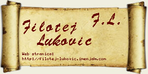 Filotej Luković vizit kartica